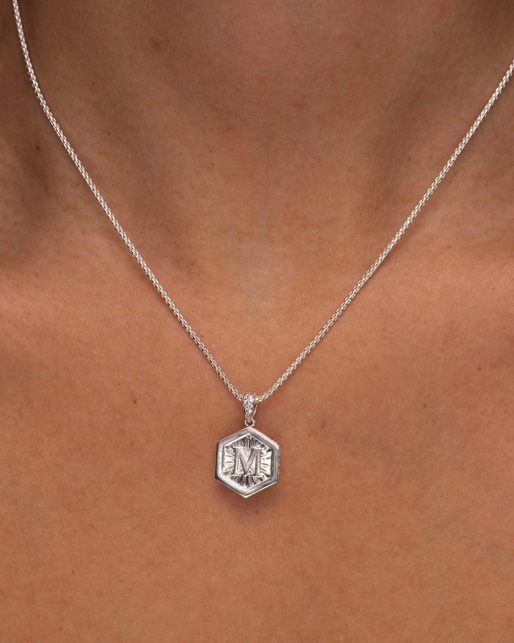 Letter Necklace Silver