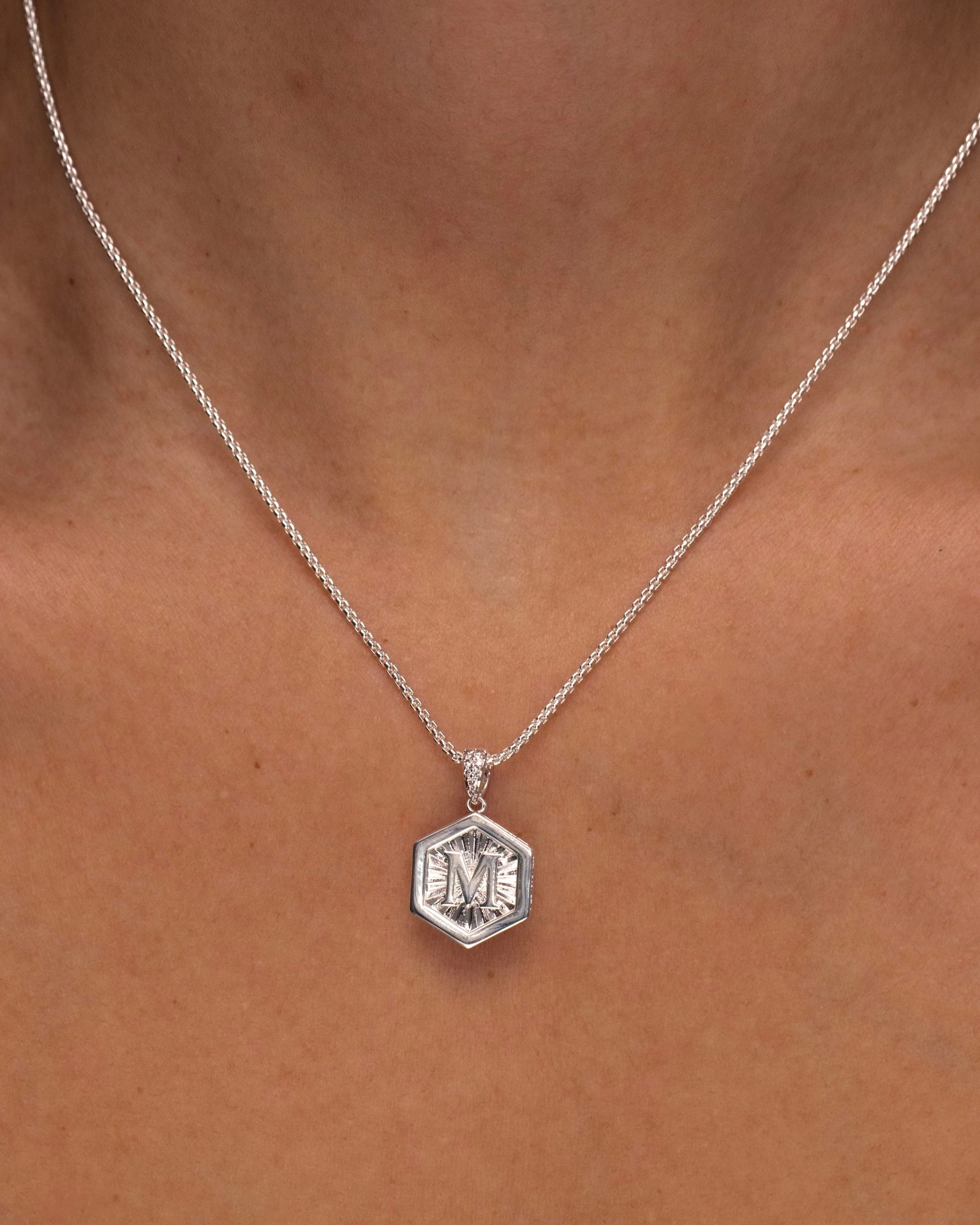 Letter Necklace Silver