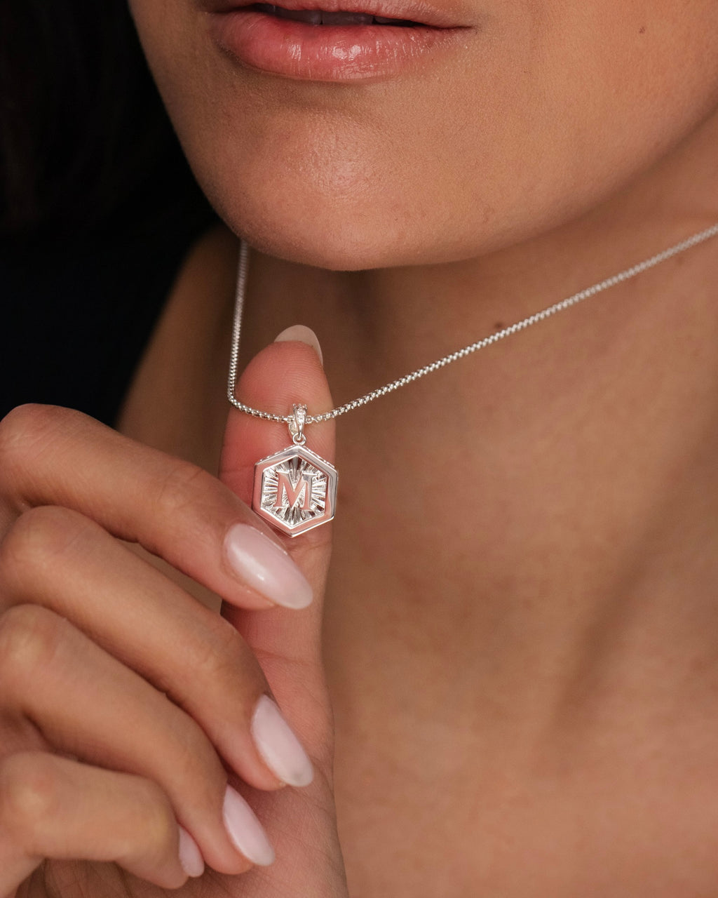 Letter Necklace Silver