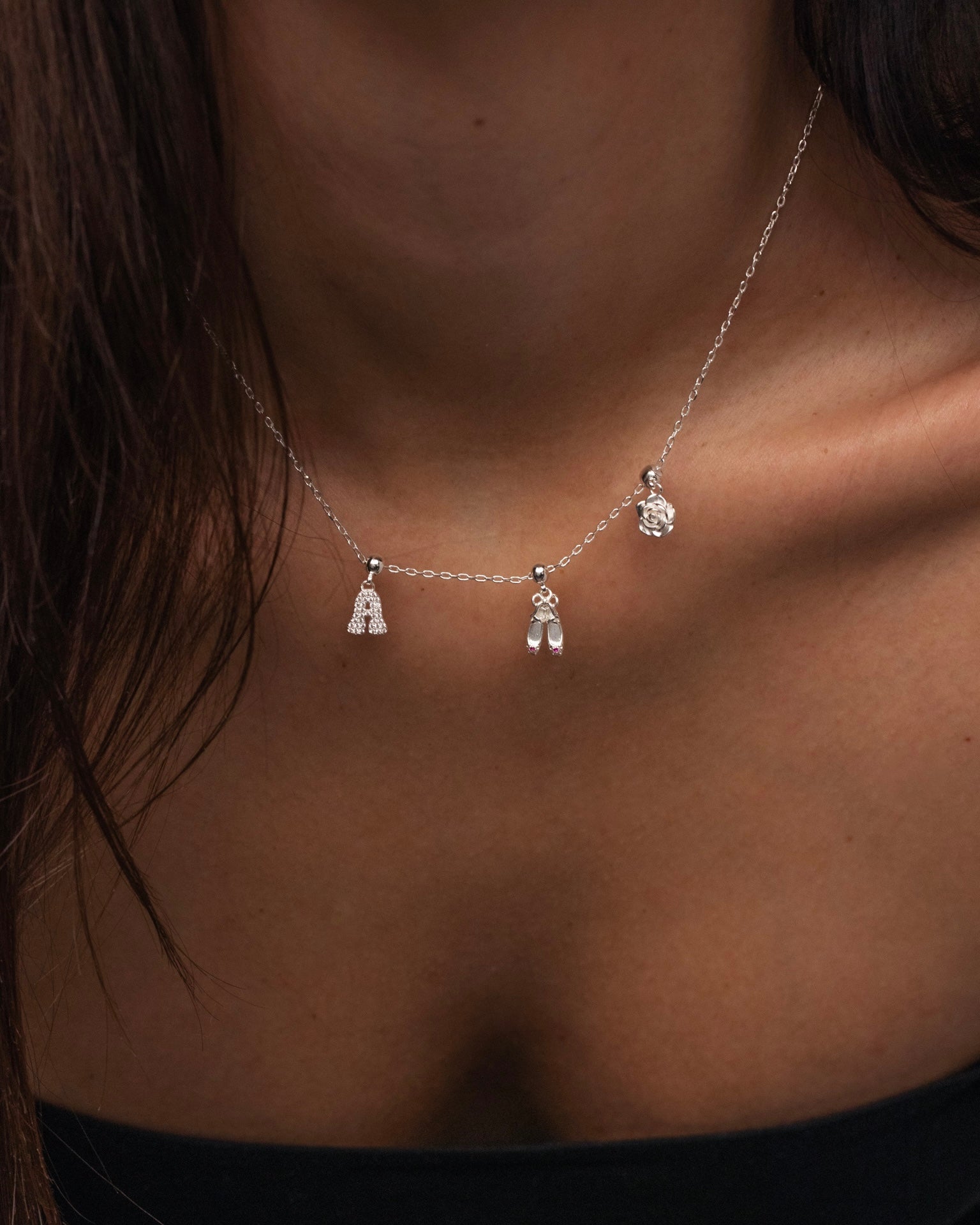 Rose Charm Silver