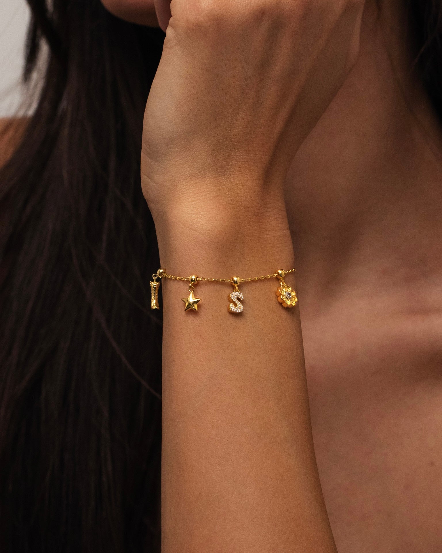 Letter Charm Gold