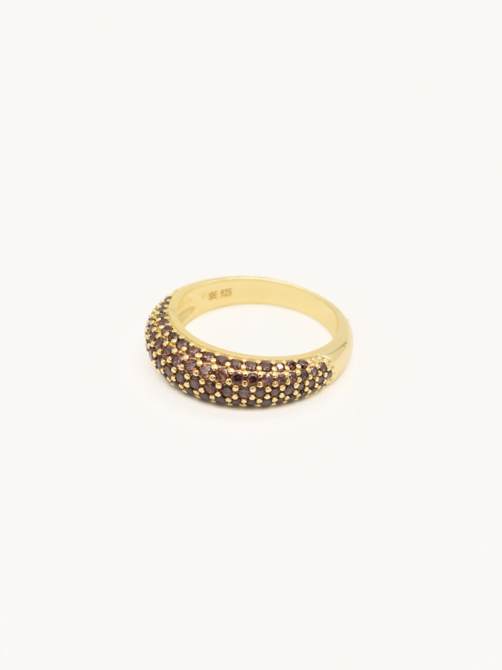 Slim Dome Ring Coffee Gold