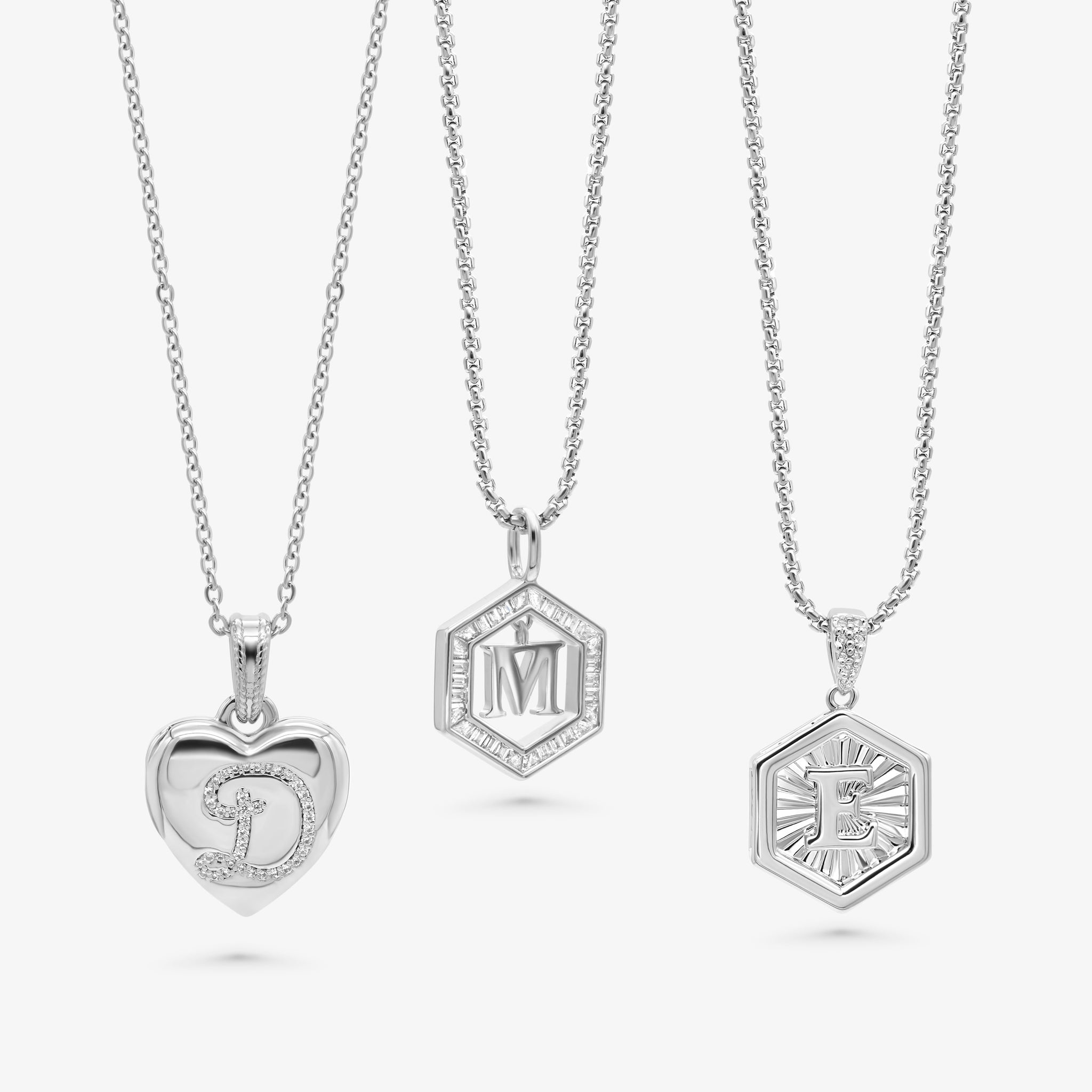 Letter Necklace Silver