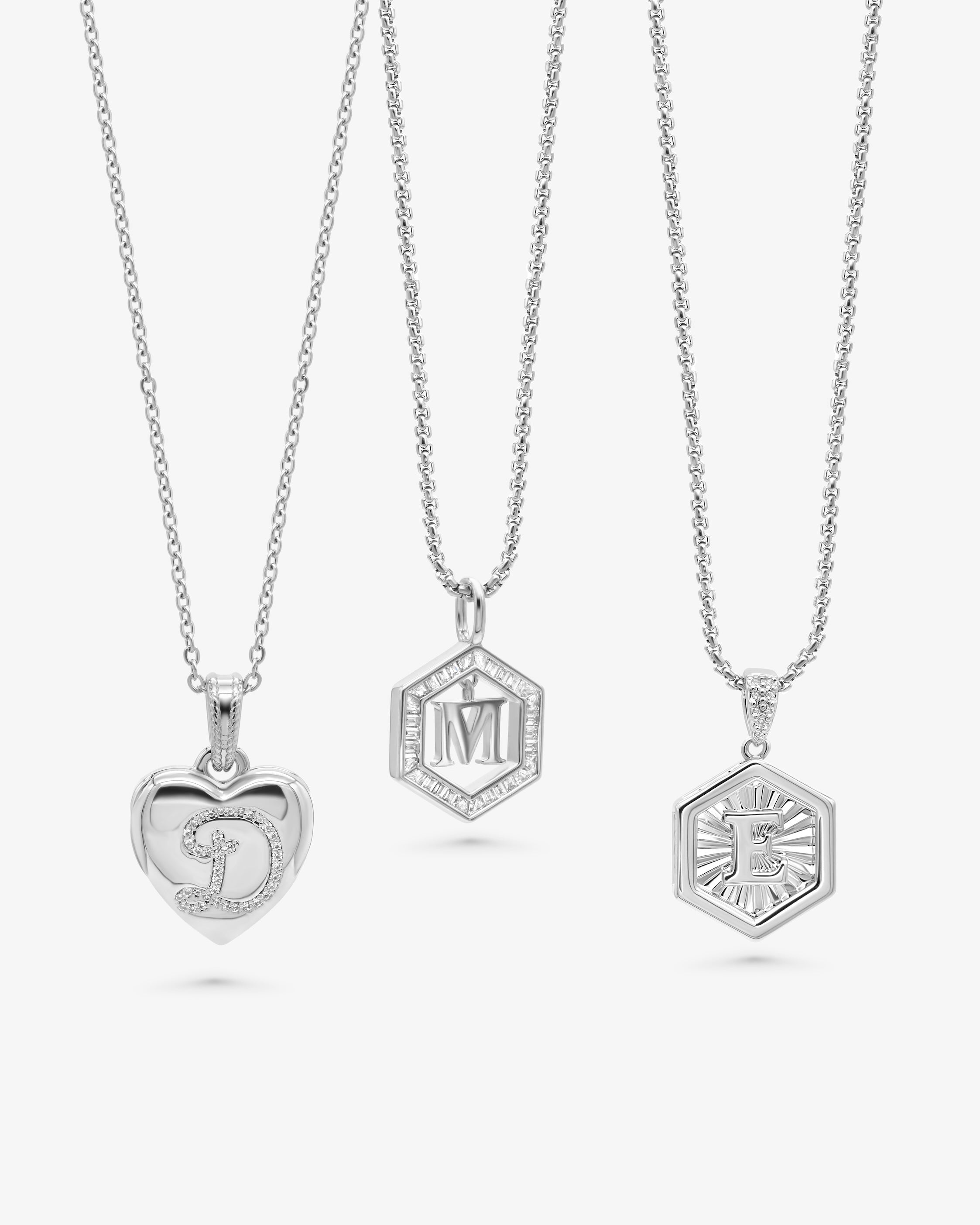 Letter Necklace Silver
