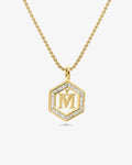 Floating Letter Necklace Gold