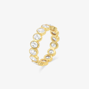 Diamond Band Ring Oval Gold