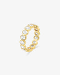 Diamond Band Ring Oval Gold