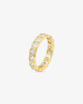 Diamond Band Ring Square Gold