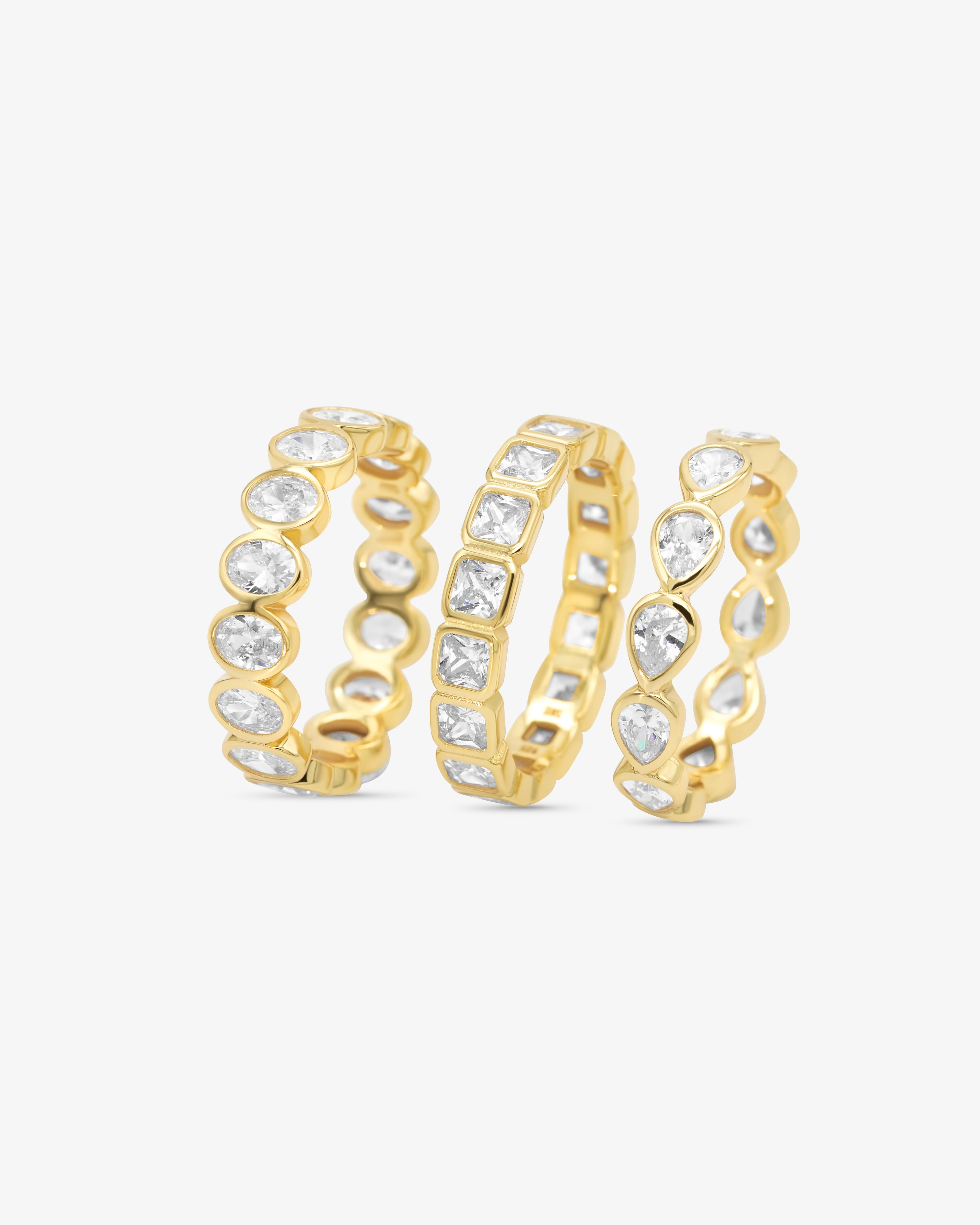 Diamond Band Ring Oval Gold