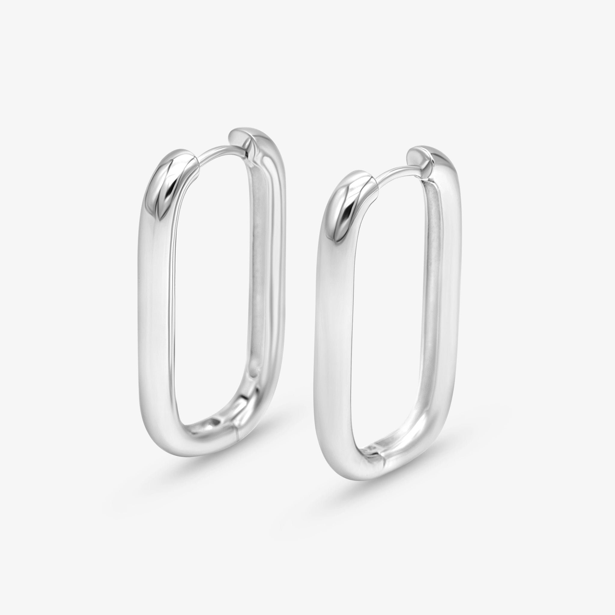 Edge Hoops Silver