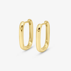 Petite Edge Hoops Gold