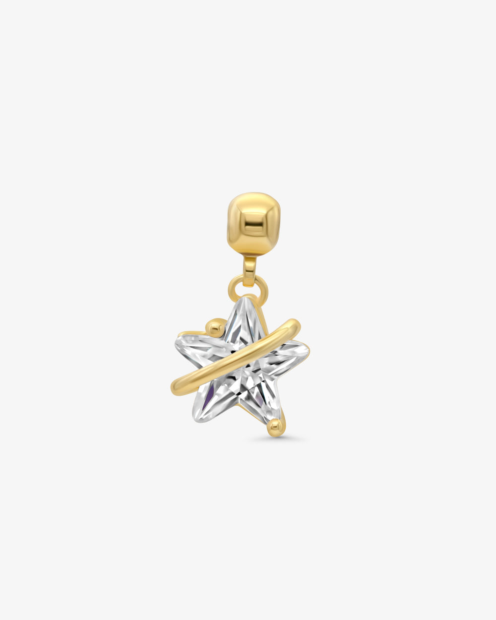 Diamond Star Charm Gold