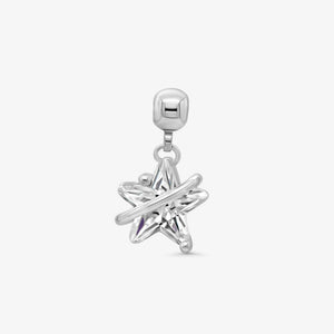 Diamond Star Charm Silver