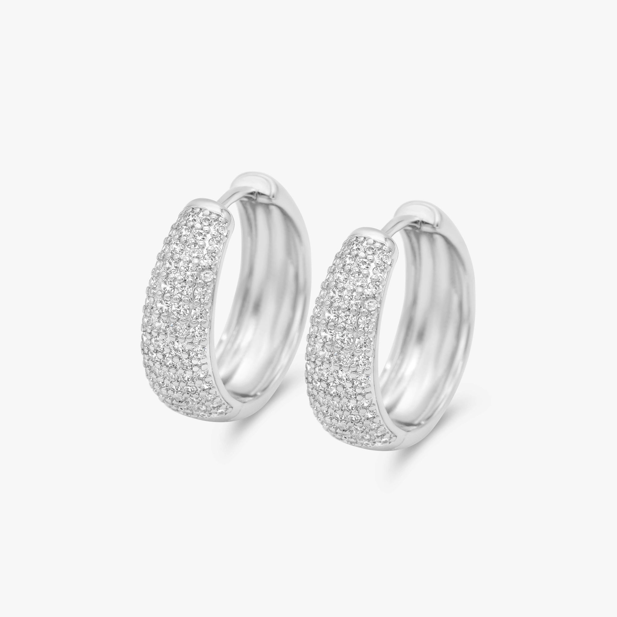 Dome Hoops (L) Silver