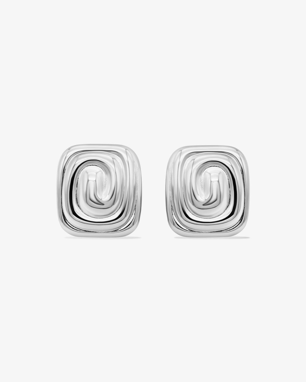 Sculpt Earrings Silver