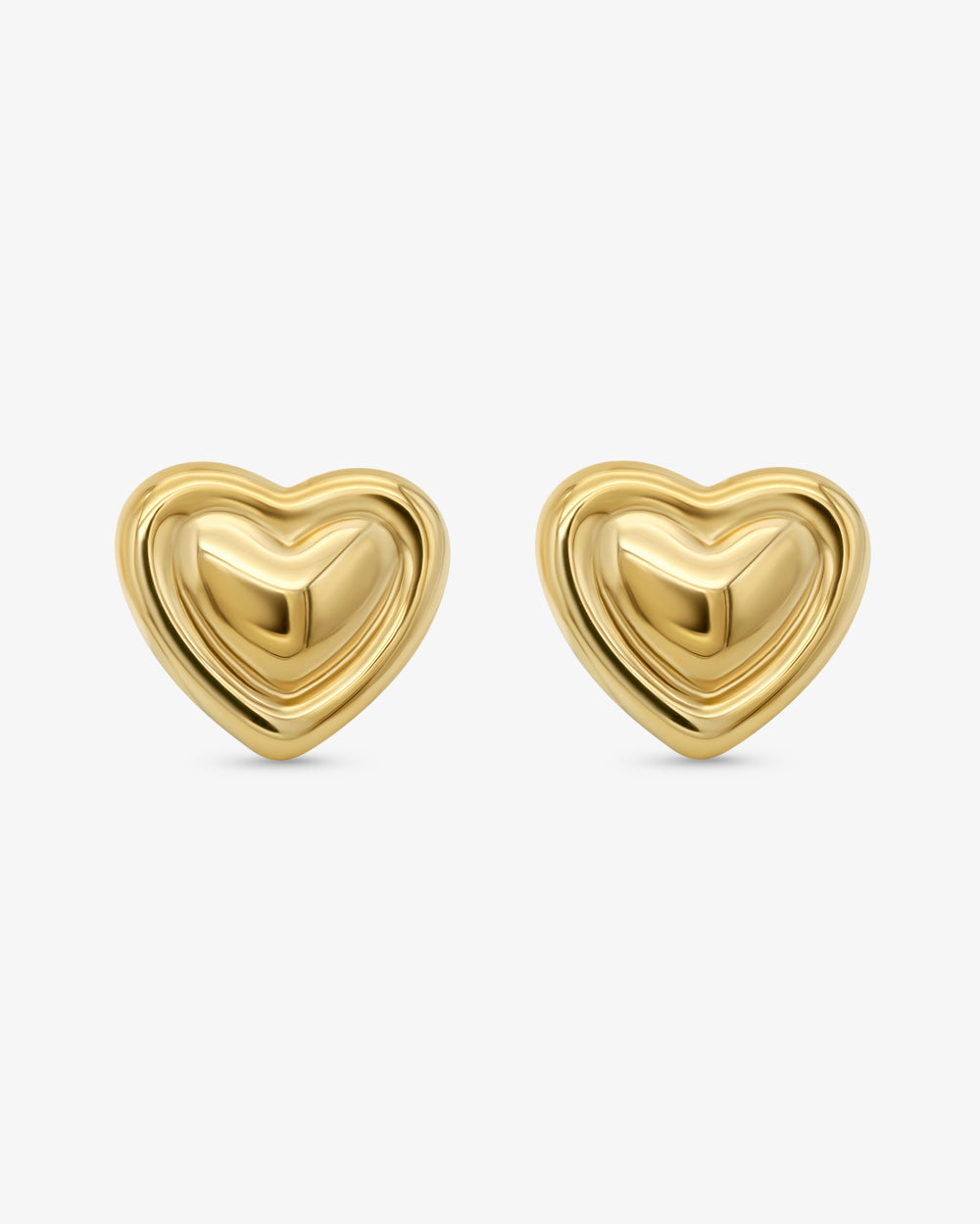 Big Heart Earrings Gold