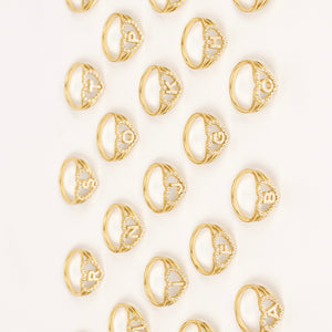 Letter Ring Gold