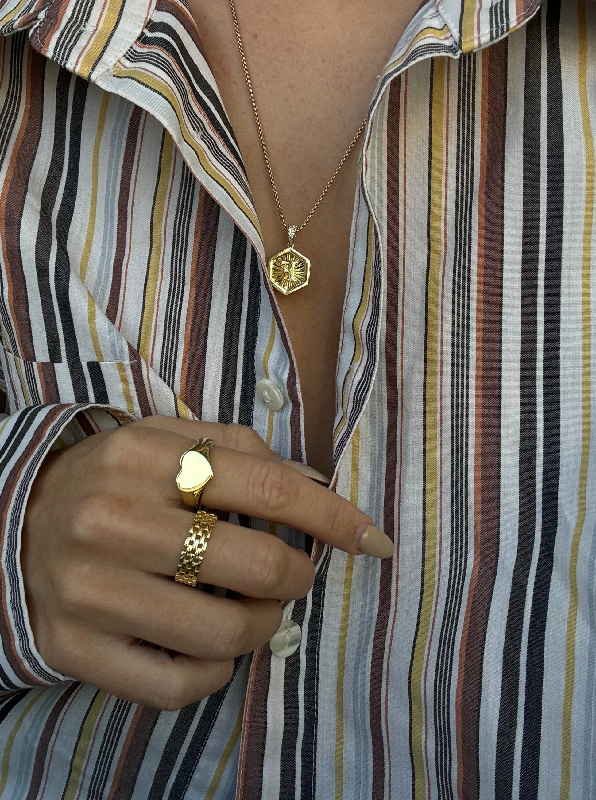Avenue Link Ring Gold