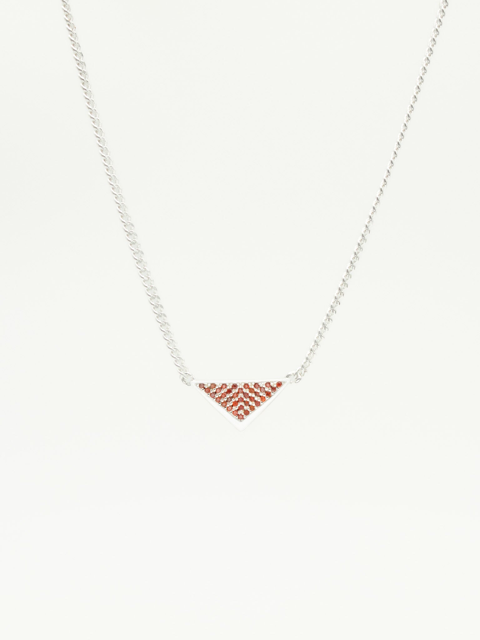 Martini Necklace Garnet Silver