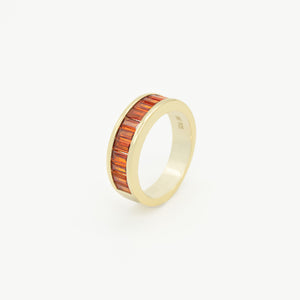 Club Ring Garnet Gold